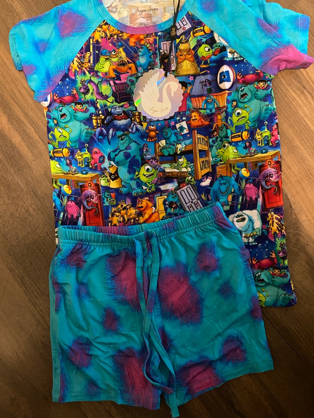 Sugar Swan 7/8 bamboo daywear short set Monsters Inc NWT